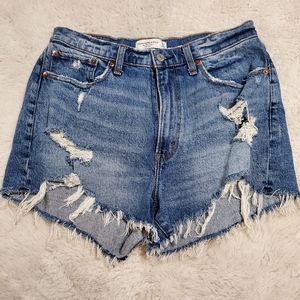 Abercrombie curve love mom jeans shorts
